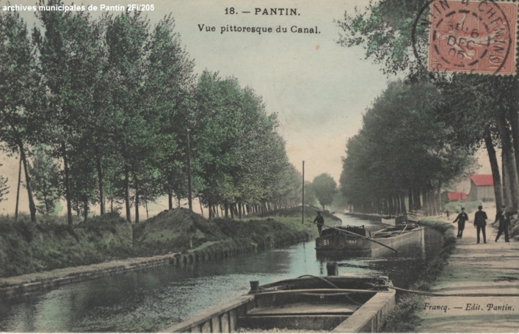 18. Pantin - Vue pittoresque du canal.