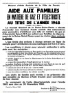 Aide aux familles en matière de gaz et délectricité : affiche.