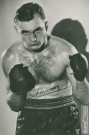 Portrait du boxeur [Charles Humez] : photographie noir et blanc.