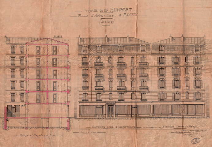 78 avenue du Général-Leclerc [ancienne route des Petits-Ponts] et quai de l'Ourcq : permis de construire.