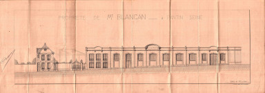 37 rue Charles-Auray [ancienne rue de Montreuil], construction du pavillon du directeur et d'écuries : permis de construire.