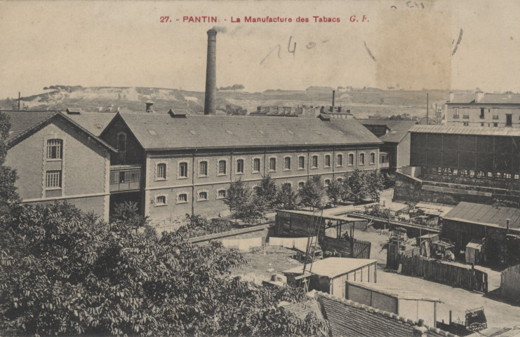 Carte postale représentant les bâtiments de la manufacture
