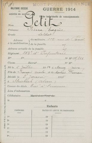 PETIT Pierre Eugène