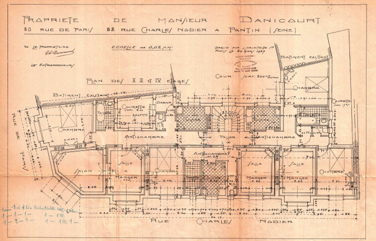 82 rue Charles-Nodier : permis de construire.