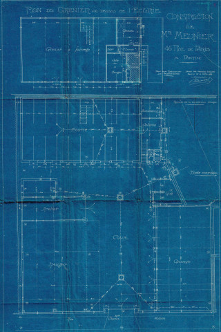 69 rue Charles-Nodier et 46 avenue Jean-Lolive [ancienne rue de Paris] : permis de construire.