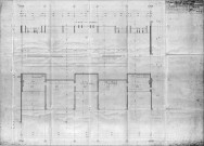 Centre administratif (devenu Centre national de la danse). - Projet de construction : plan des locaux d'archivage.