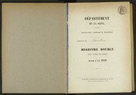 Commune de Pantin : registre des actes de décès.