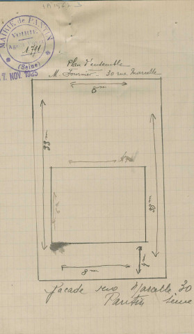 22 rue Marcelle [ancienne 30 rue Marcelle], construction d'un pavillon : permis de construire.
