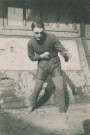 Entraînement du boxeur Pierre Salvatore en extérieur au Ring de Pantin : photographie noir et blanc.
