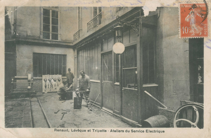 Renaud, Lévêque et Tripette - Ateliers du service électrique.