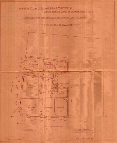[4] route de Noisy-le-Sec et avenue des Bretagnes, construction d'un immeuble de rapport de deux étages : permis de construire.