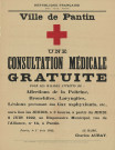Dispensaire municipal, consultation médicale gratuite : affiche.