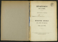 Commune de Pantin : registre des actes de mariage.