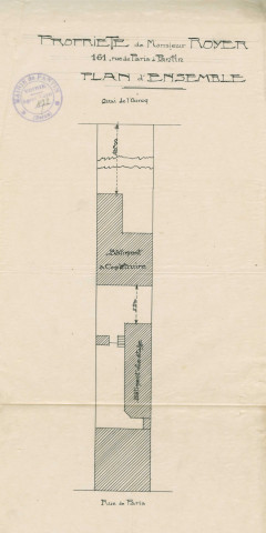 161 avenue Jean-Lolive [ancienne rue de Paris], construction d'un immeuble : permis de construire.