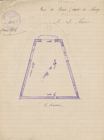 176 avenue Jean-Lolive [ancienne rue de Paris] et route de Noisy-le-Sec, construction d'une boutique : permis de construire.