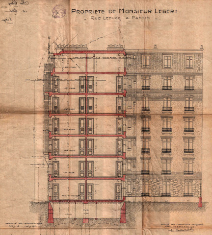 5 rue Théophile-Leducq, construction d'un immeuble de six étages : permis de construire.