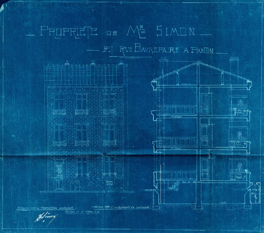 20 rue Beaurepaire : permis de construire.