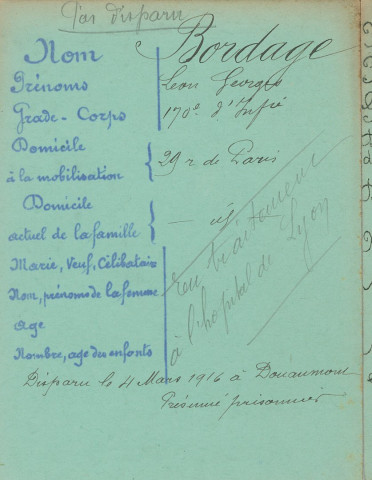 BORDAGE Léon Georges