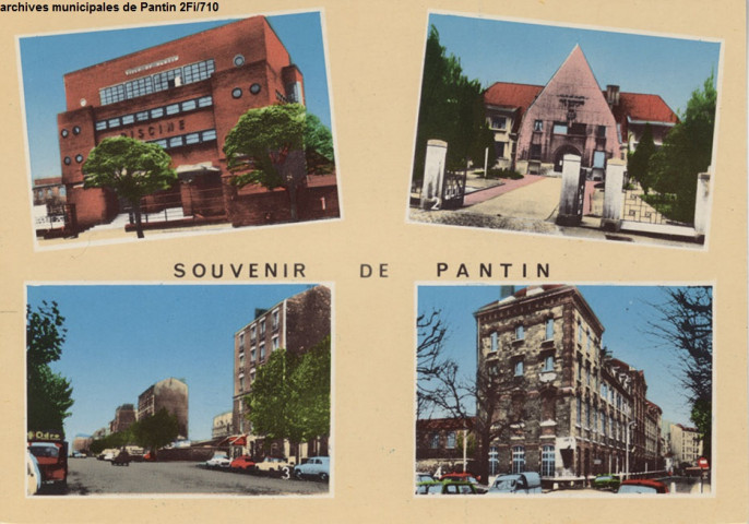 Souvenir de Pantin (piscine, école de Plein Air, école Sadi-Carnot).