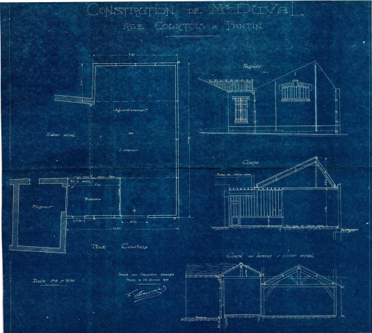 22 rue Courtois : permis de construire.