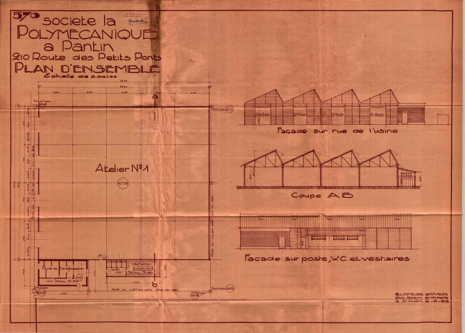 210 avenue du Général-Leclerc [ancienne route des Petits-Ponts] et chemin des Vignes : permis de construire.