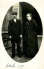 Portrait de Hippolyte Hasenfratz et Marie Werner [parents de Roger Hasenfratz] : photographie noir et blanc.