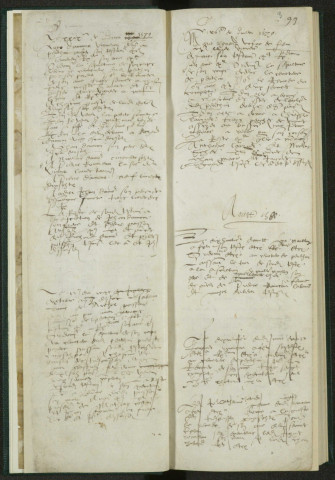 Paroisse Saint-Germain : registre des actes de baptême, mariage et sépulture.