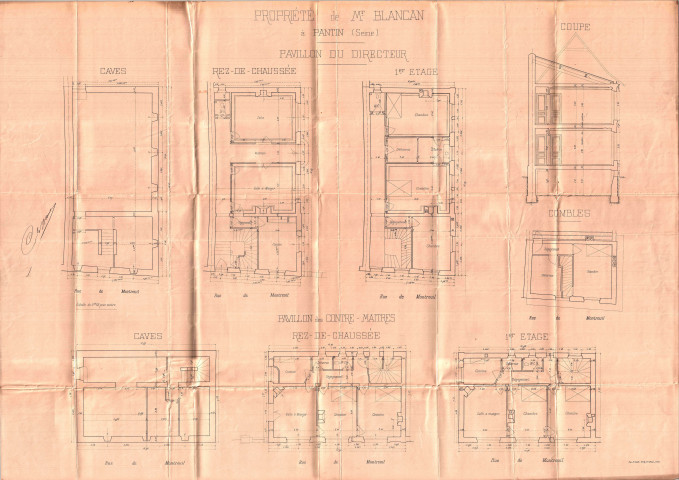 37 rue Charles-Auray [ancienne rue de Montreuil], construction du pavillon du directeur et d'écuries : permis de construire.