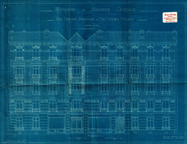 54 rue Cartier-Bresson et rue Toffier-Decaux : permis de construire.