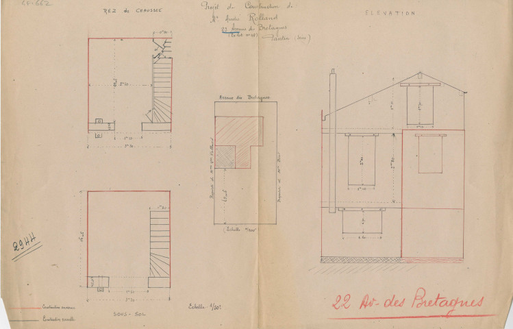 22 avenue des Bretagnes : permis de construire.