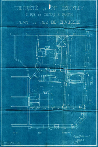 7 rue Méhul et 51 rue Jules-Auffret [ancienne rue du Centre], construction d'un immeuble de rapport : permis de construire.