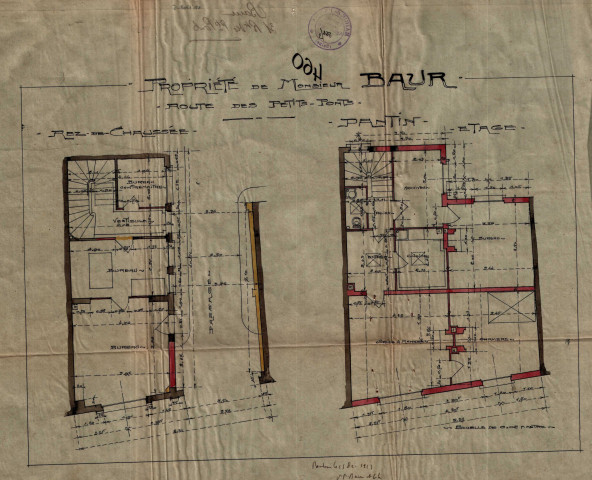 31 avenue du Général-Leclerc [ancienne route des Petits-Ponts] : permis de construire.