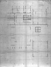 Centre administratif (devenu Centre national de la danse). - Projet de construction : plan du rez-de-chaussée.