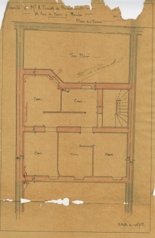38 avenue Jean-Lolive [ancienne rue de Paris], construction d'un bâtiment d'habitation à l'intérieur de sa propriété : permis de construire.