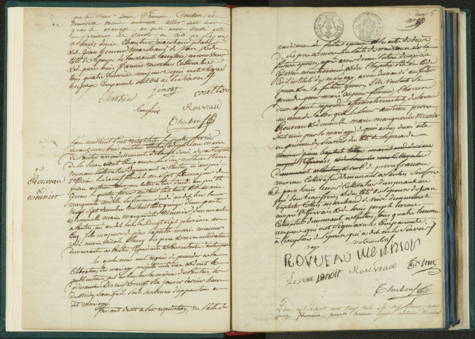 Commune de Pantin : registre des actes de mariage.