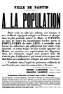 « À la population, aide aux réfugiés d'Espagne » : affiche.