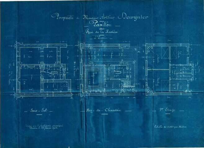 [50] rue Rouget-de-Lisle [ancienne sente de la Navière], construction d'un pavillon : permis de construire.
