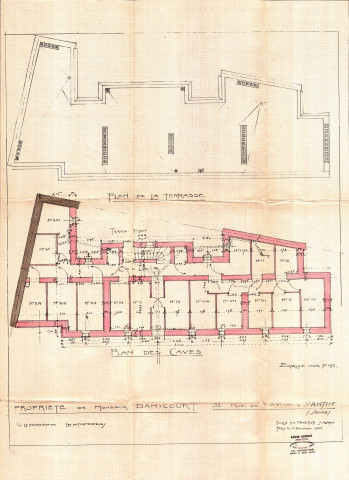 52 avenue Jean-Lolive [ancienne rue de Paris], construction d'un immeuble de rapport de quatre étages sur cour : permis de construire.