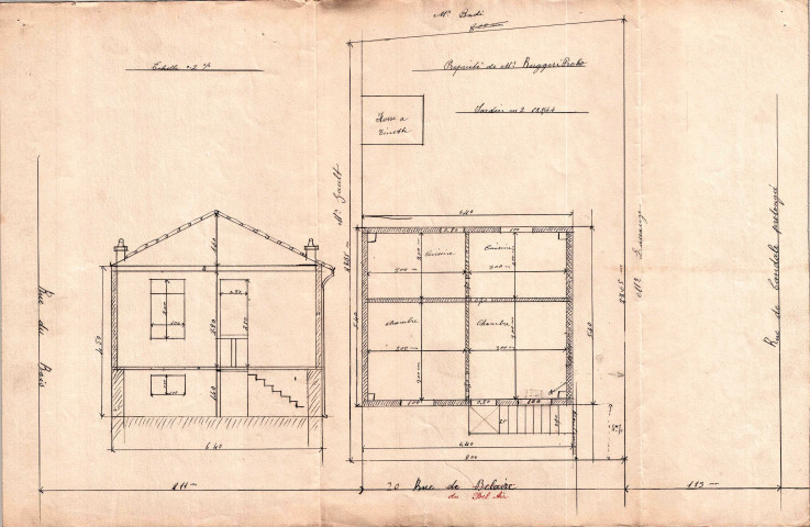 20 rue du Bel-Air, projet de construction d'une maison en bois : permis de construire.