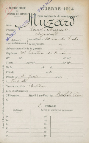 MUZARD Louis Auguste