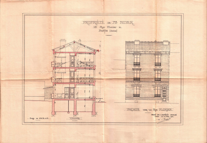 13 rue Florian : permis de construire.