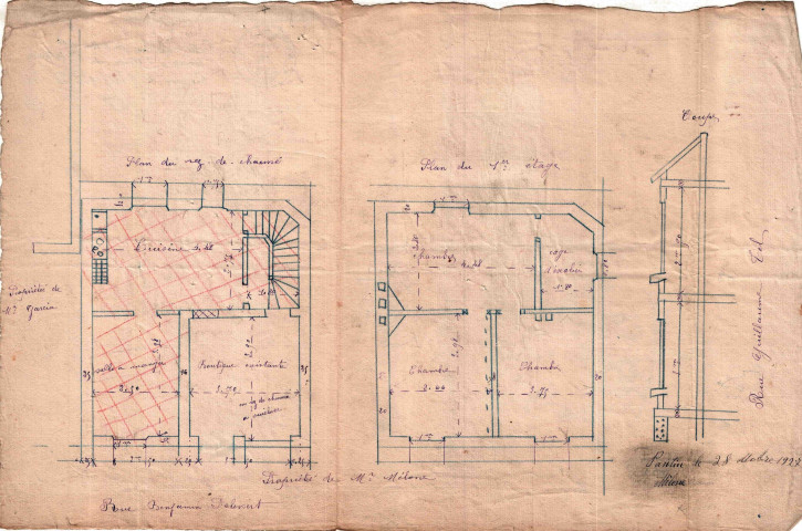 65 rue Benjamin-Delessert et rue Guillaume-Tel : permis de construire.