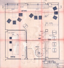 Stade Charles-Auray. - Foyer des sportifs, projet : plan.