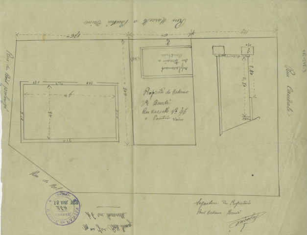 46 rue Marcelle, construction d'un pavillon : permis de construire.