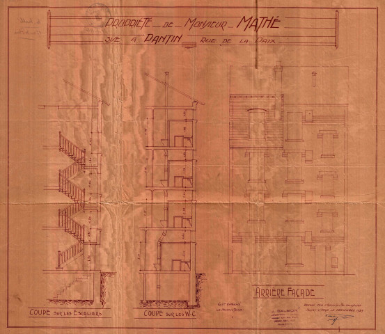 17 rue de la Paix, construction d'un immeuble de rapport : permis de construire.