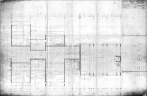Centre administratif (devenu Centre national de la danse). - Projet de construction : plan des locaux d'archivage.