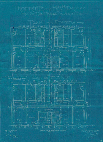 76 rue Charles-Nodier : permis de construire.