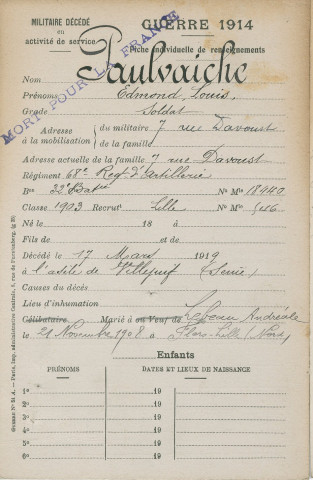 PAULVAICHE Edmond Louis