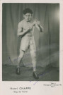 Portrait du boxeur Henri Chappe du Ring de Pantin : photographie noir et blanc.