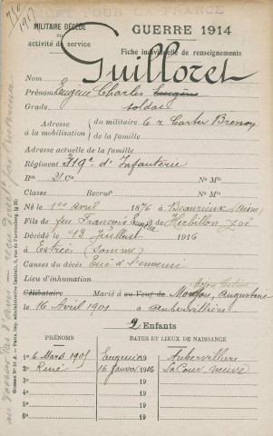 GUILLORET Eugène Charles